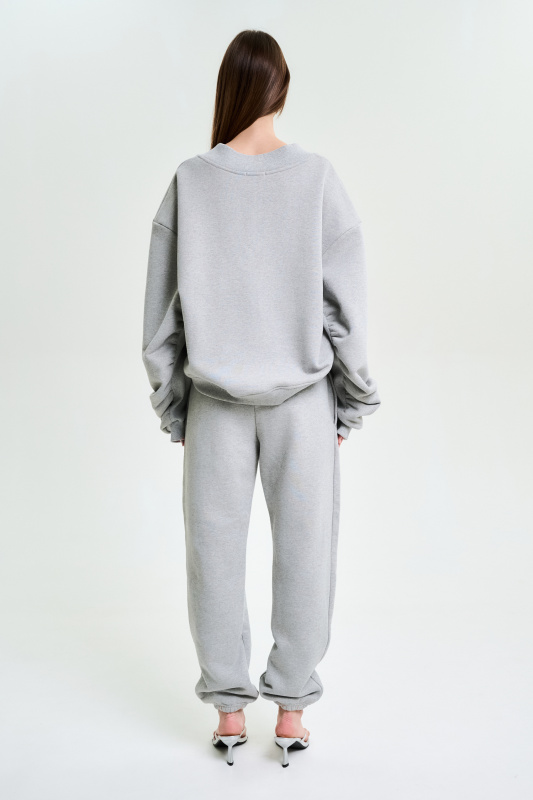 Джоггеры на узкой резинке GRAY MELANGE Джоггеры на узкой резинке GRAY MELANGE